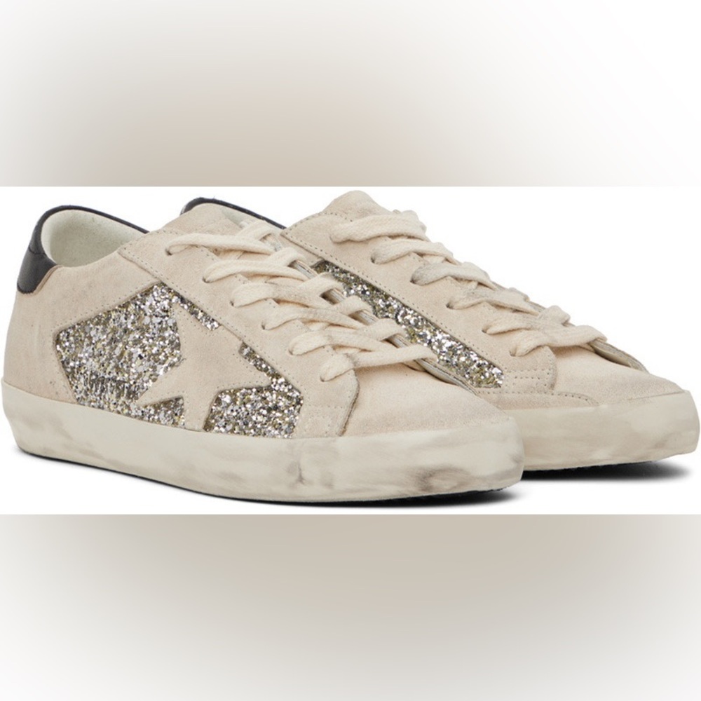 Golden Goose Women’s Distressed Super-Star Double Quarter Sneakers - Picture 13 of 13